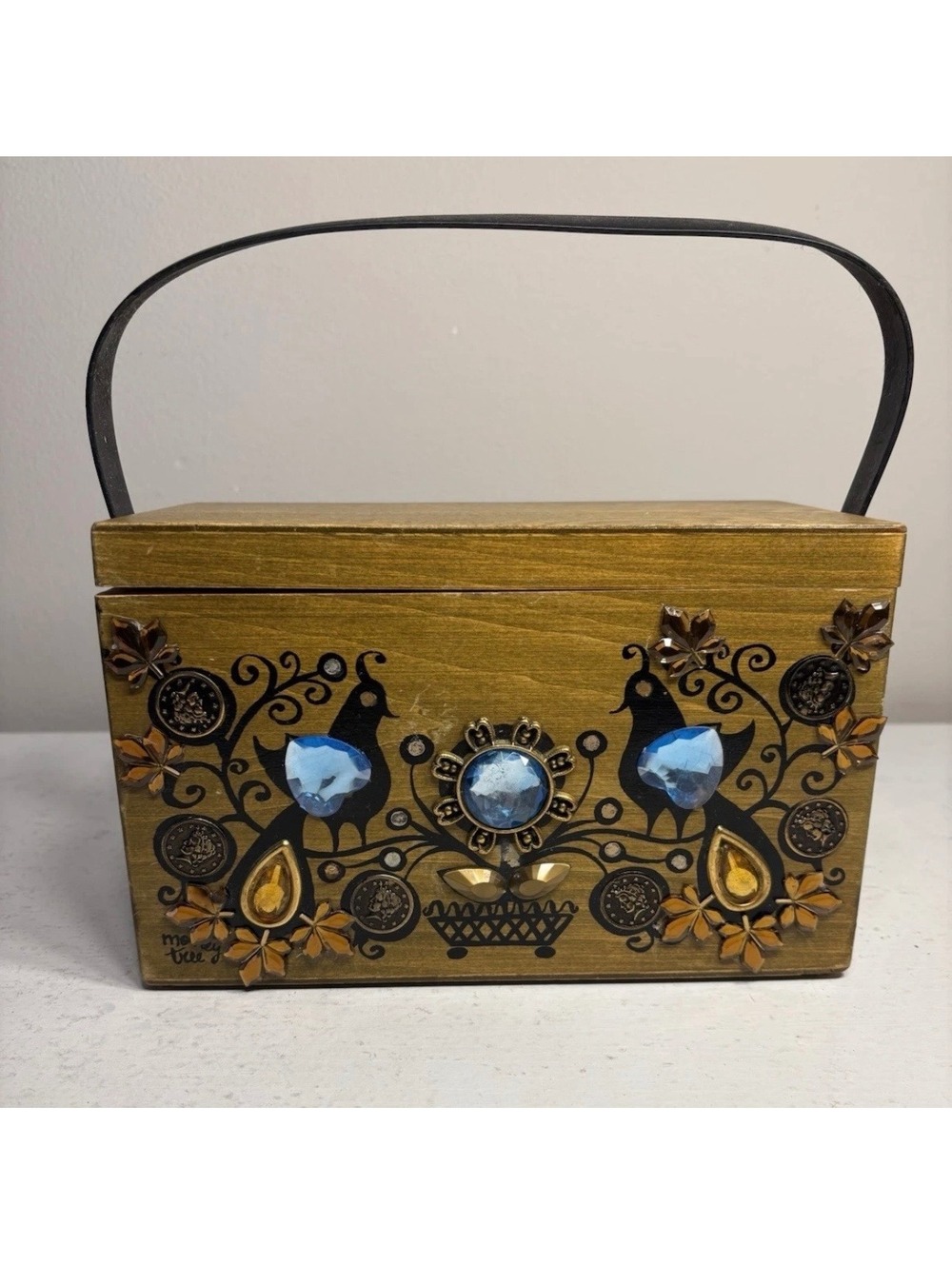 Vintage Enid Collins of Texas Wooden Money Tree Box purse